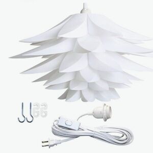 White Layered Petal Pendant Lamp